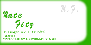 mate fitz business card